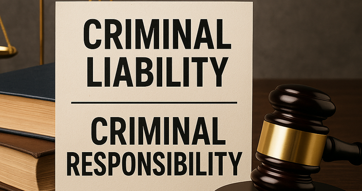 Difference between criminal liability and criminal responsibility