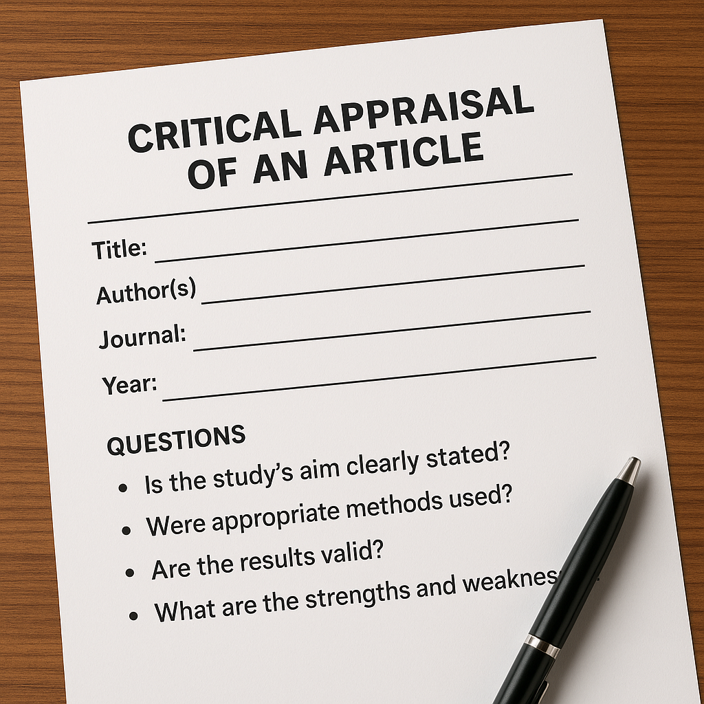 Thematic Analysis for Critical Appraisal of an Article