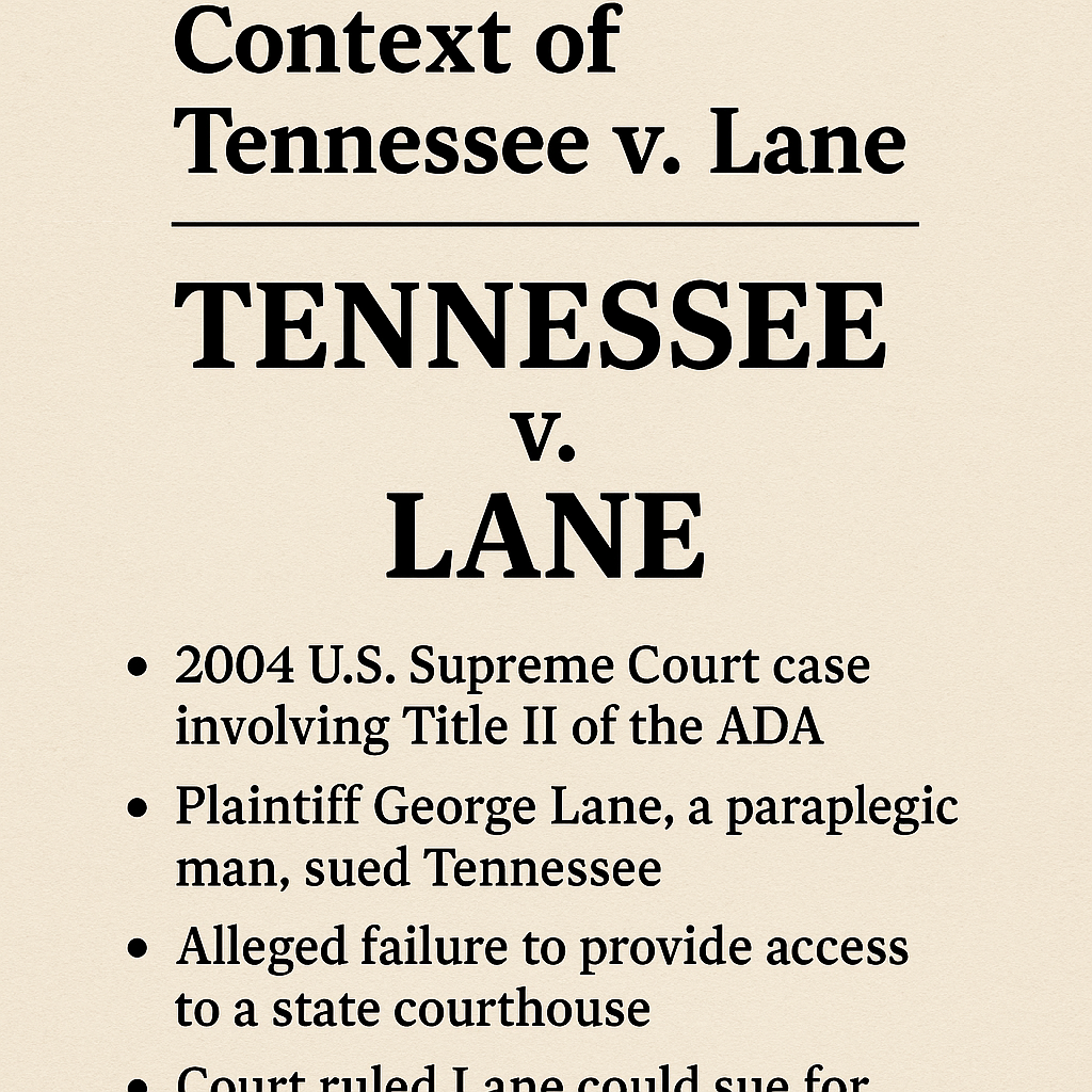 Context of Tennessee vs Lane Case