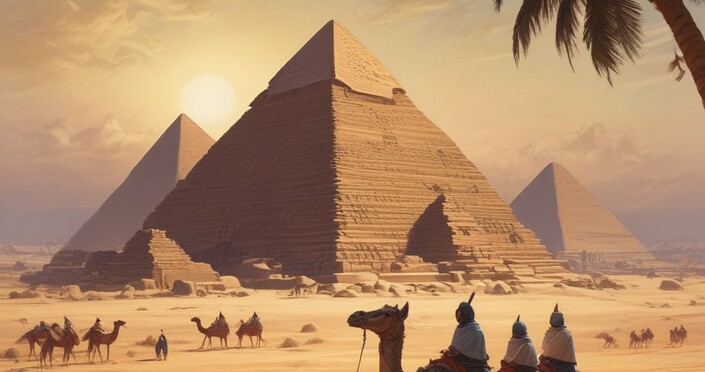 The Boundless Pyramid in Egypt Representing the Seven Wonders of the Ancient World