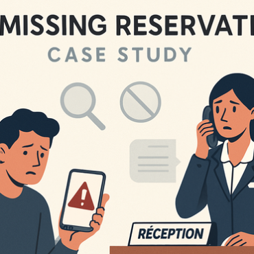 Hostess Actions in the Missing Reservation Case Study