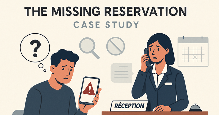 Hostess Actions in the Missing Reservation Case Study