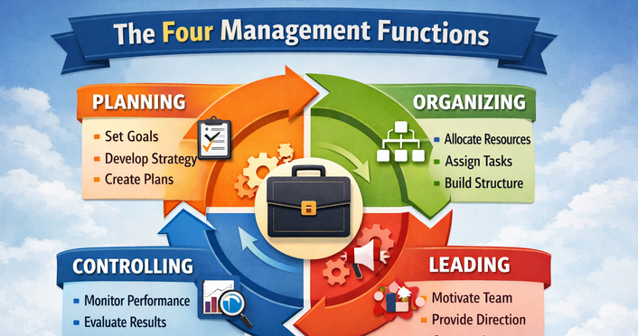 The Four Management Functions in Group Discussions