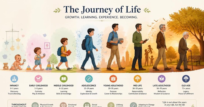 Human Growth and Development in Various Stages of Life Cycle